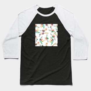 Decorative ornamental flower pattern Baseball T-Shirt